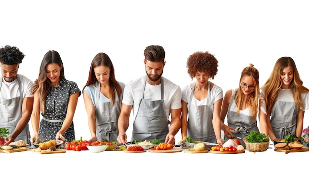 Użytkownicy gotujący razem